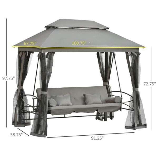 Alfresco 3 Seater Swing Chair With Cushions
