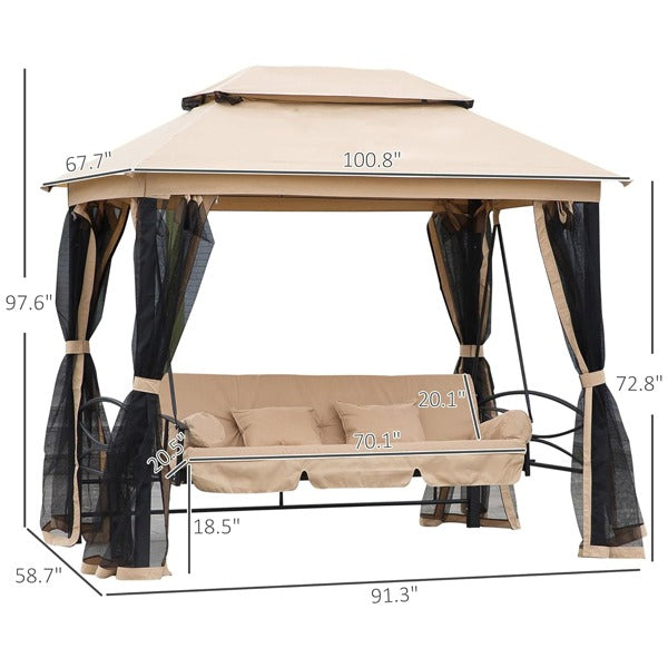 Alfresco 3 Seater Swing With Cushions
