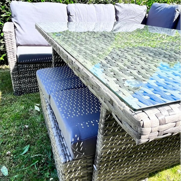 Ashwin Rattan Dining Set – 9 PERSON