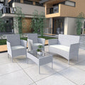 4-Seater Rattan Garden Furniture Set