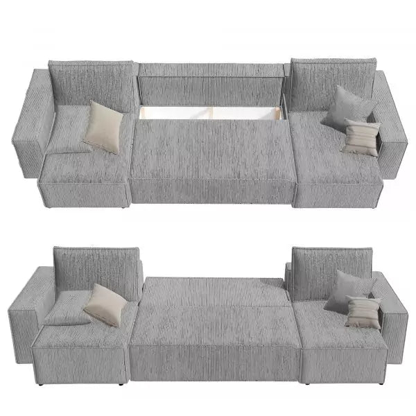 Fabric Grey 3 Seater Sofa Bed