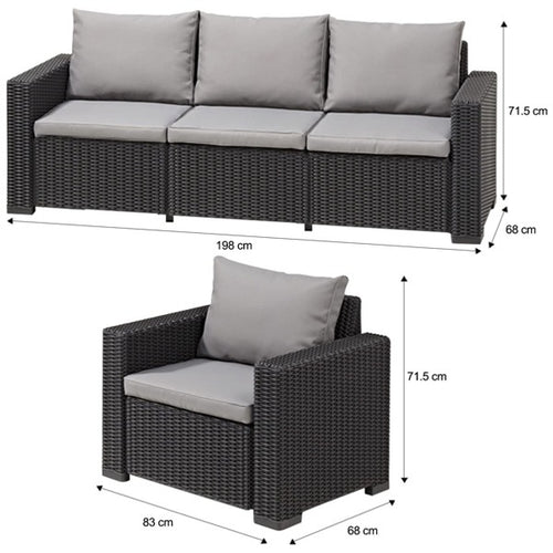 5-Seater Keter California Rattan Set