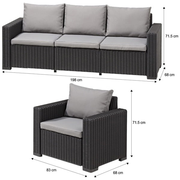 5-Seater Keter California Rattan Set