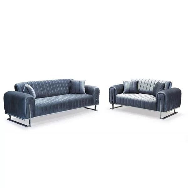 Richmond Grey Chesterfield Sofa Set