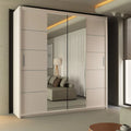 LISBON SLIDING DOOR WARDROBE BLACK 120cm/150cm/180cm/203cm