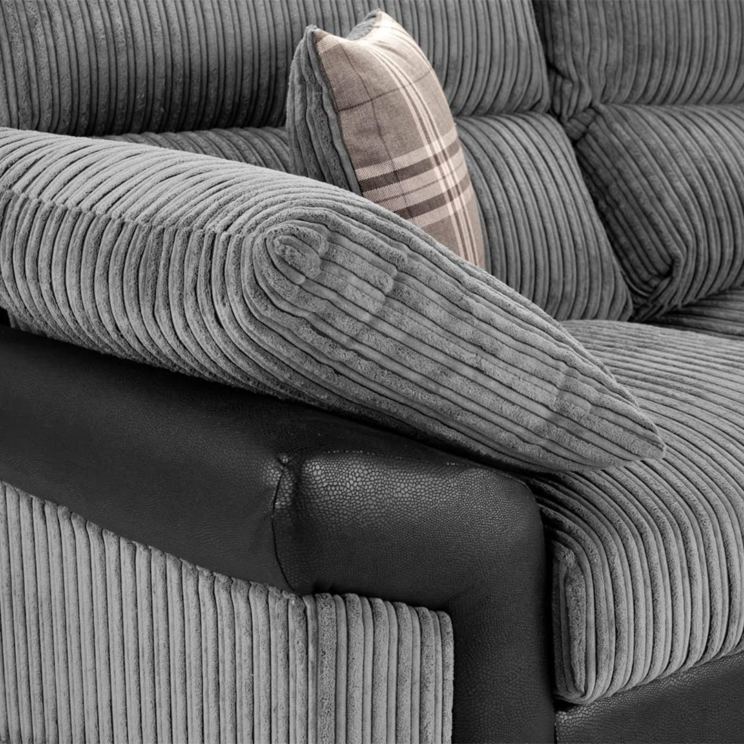 MARYLAND 3+2 SOFA SET BLACK/GREY