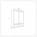 MAYFAIR GREY WARDROBE 150CM