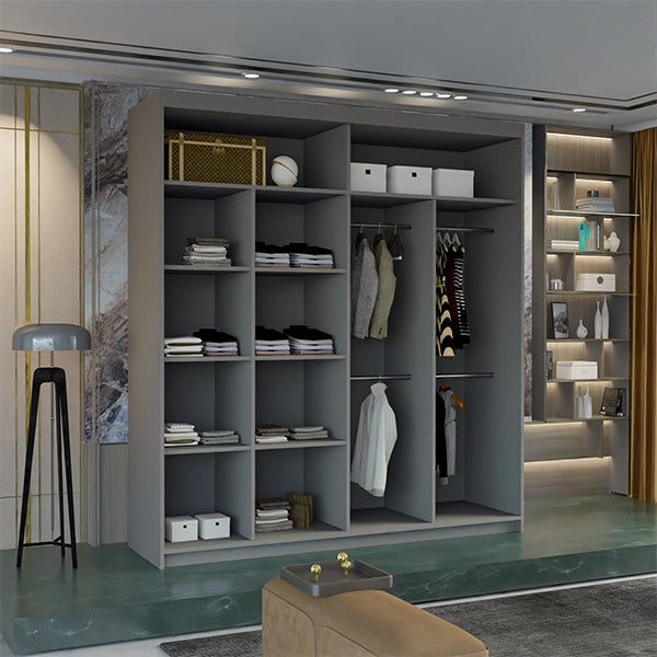 MARIKA GREY WARDROBE 120cm/150cm/180cm/203cm