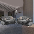 MARYLAND 3+2 SOFA SET BLACK/GREY