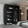MOON BLACK WARDROBE 150cm/203cm