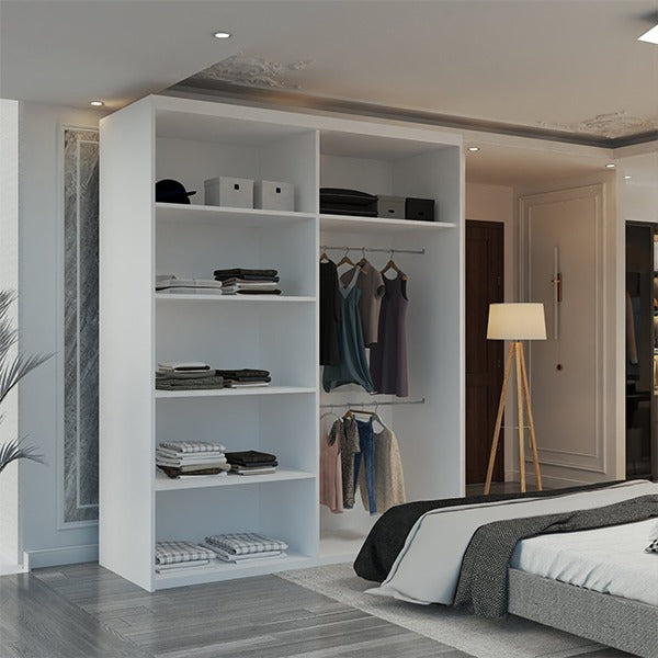 MOON WHITE WARDROBE 150cm/203cm