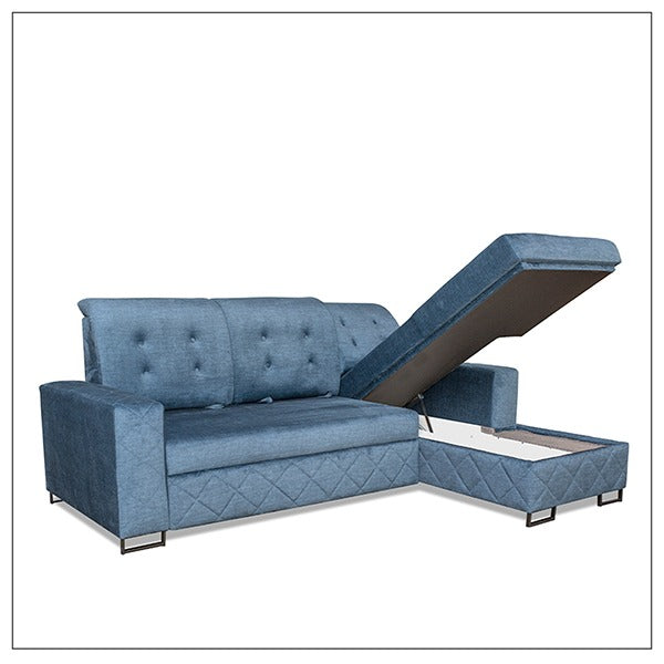 NOVA GREY CORNER SOFA BED