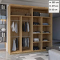 ANDORRA SLIDING WARDROBE OAK 150cm/203cm