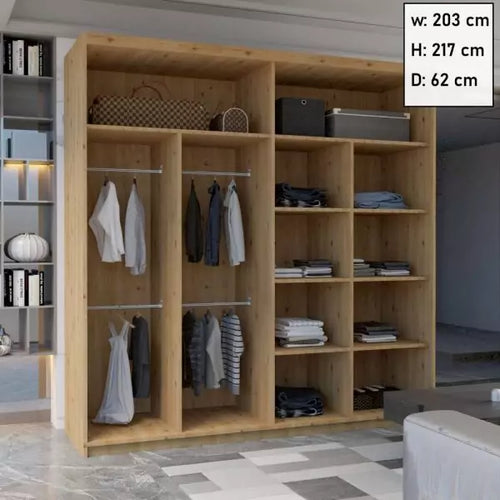 ANDORRA SLIDING WARDROBE OAK 150cm/203cm