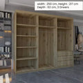 MIAMI OAK WARDROBE 250cm