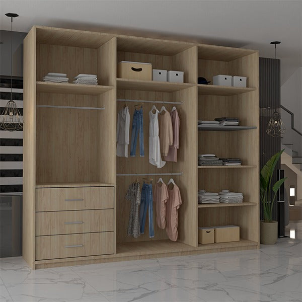 CHICAGO OAK WARDORBE 250cm