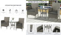 Outsunny 3-Piece Garden Rattan Bistro Set