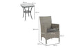Outsunny 3-Piece Garden Rattan Bistro Set