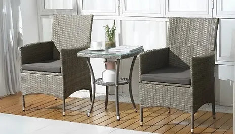 Outsunny 3-Piece Garden Rattan Bistro Set
