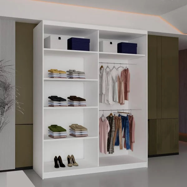 RIO WHITE WARDROBE 150cm/203cm