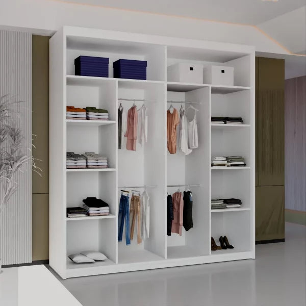 RIO WHITE WARDROBE 150cm/203cm