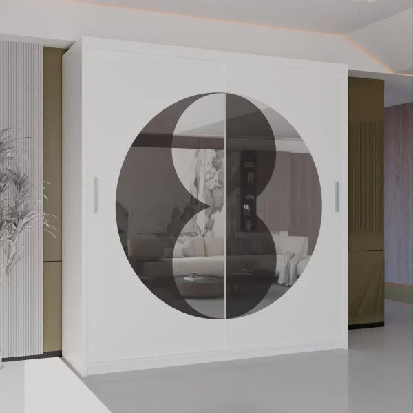 RIO WHITE WARDROBE 150cm/203cm