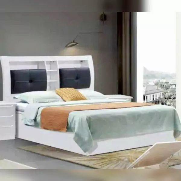RUBY WHITE HIGH GLOSS BED