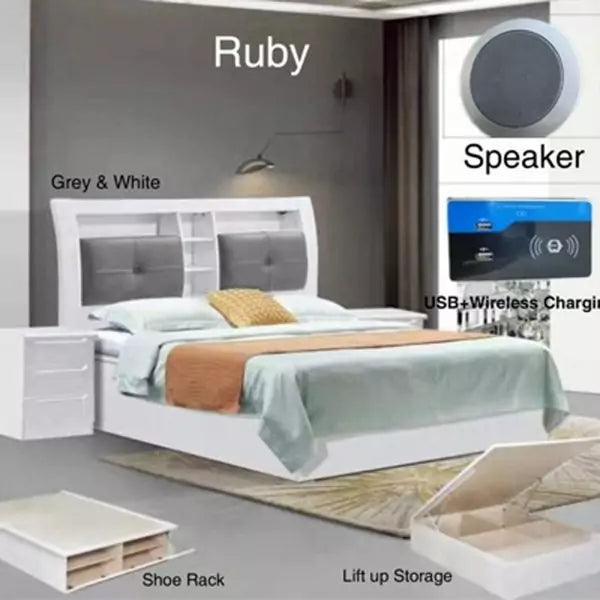 RUBY BLACK HIGH GLOSS BED