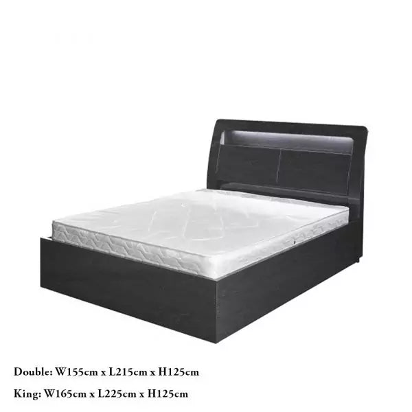 RUGBY BLACK HIGH GLOSS BED