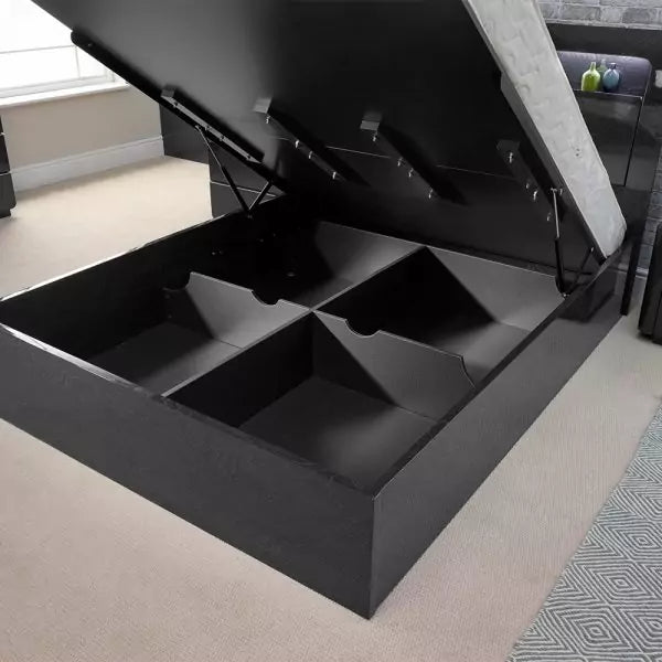 RUGBY BLACK HIGH GLOSS BED
