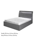 RUGBY GREY HIGH GLOSS BED