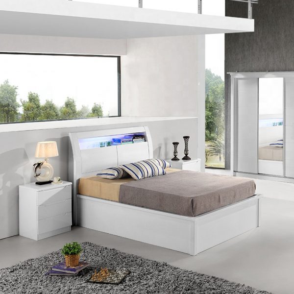 RUGBY OAK HIGH GLOSS BED
