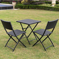 Rattan Bistro Set Includes a Table And Two Chairs