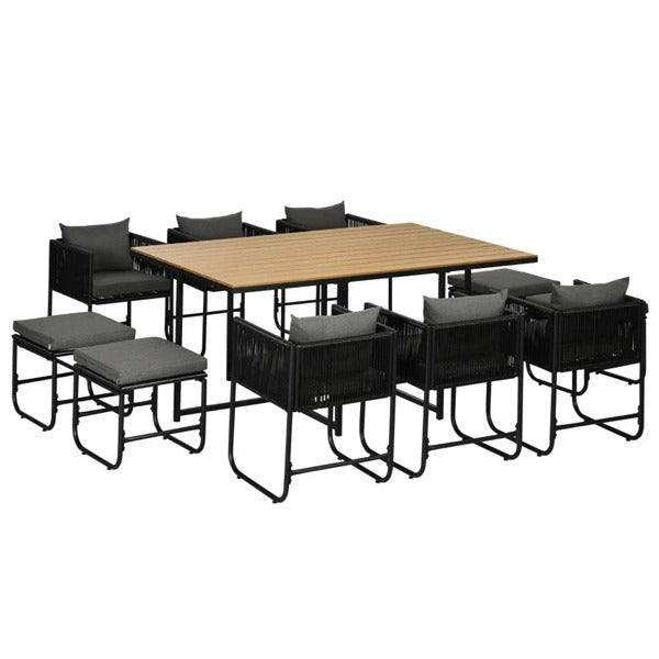 Rattan Dining Set with Space Saving Design