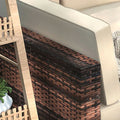 Rattan Garden Furniture 6 Piece, Brown &amp; Cream