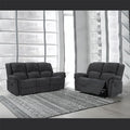 Fabric Grey Recliner Sofa Set