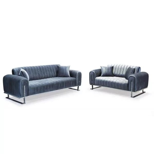 Richmond Grey Chesterfield Sofa Set