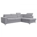 GLOSS CORNER SOFA BED SILVER