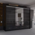 HIGH GLOSS SYCYLIA WARDROBE 150/208/255CM WHITE