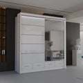 GREY HIGH GLOSS SYCYLIA WARDROBE 150-208-255CM