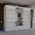 GREY HIGH GLOSS SYCYLIA WARDROBE 150-208-255CM