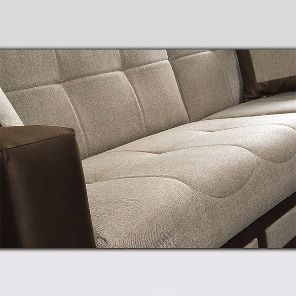 TINA CORNER SOFA BED BROWN