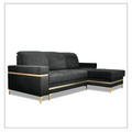 FLORENCE BLACK GOLD CORNER SOFA BED