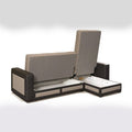 TINA CORNER SOFA BED BROWN