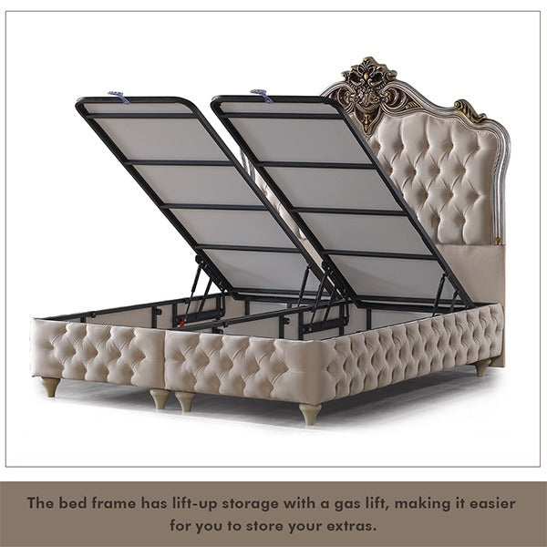ITALIAN CREAM STORAGE BED