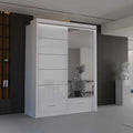 HIGH GLOSS SYCYLIA WHITE WARDROBE 150-208-255CM