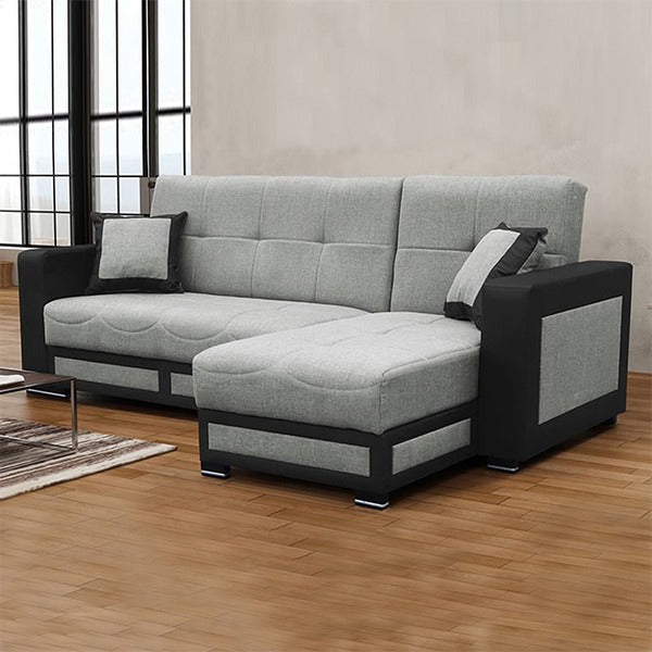 TINA CORNER SOFA BED GREY