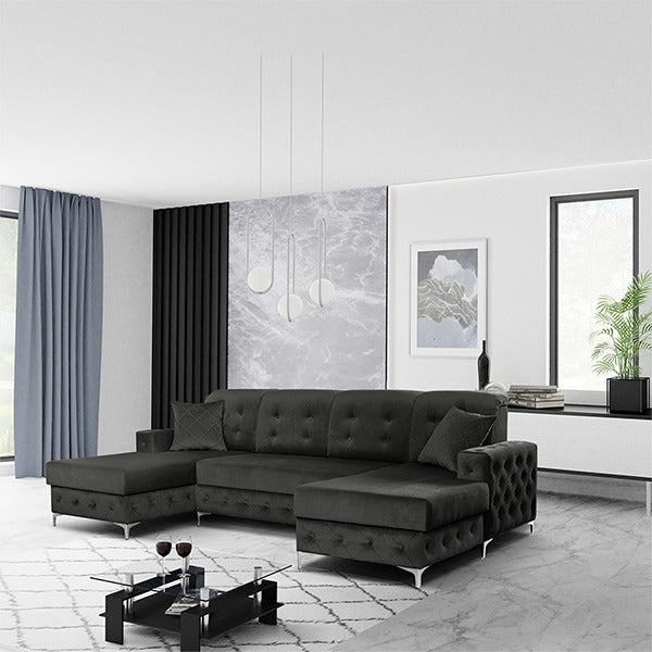 VERSO LARGE BLACK SOFA BED
