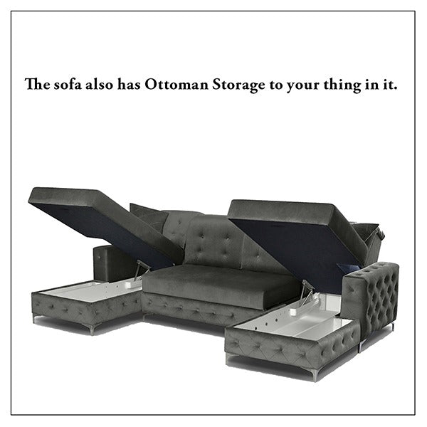 VERSO LARGE SOFA BED GREY