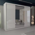 VIKAS BLACK HIGH GLOSS WARDROBE 120cm/150cm/200cm/250cm